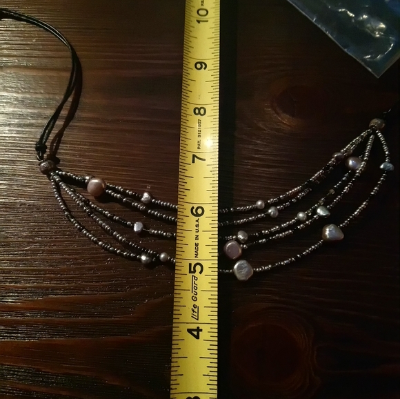 Tica Rosa Signed Necklace with 925 SIlver & Pearls - Picture 7 of 7